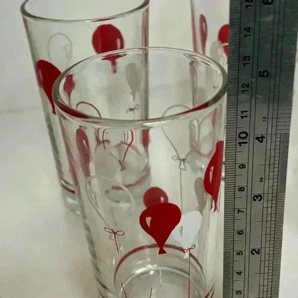 Vintage 70s Collectable Nutella Balloon Design Glass Pitcher and Tumblers Set - Picture 10 of 14